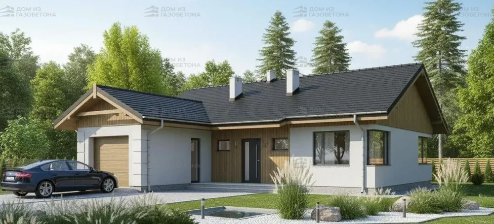 Проект Одноэтажный дом 14 на 18, 138 м2