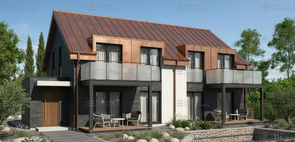 Проект Двухэтажный дом 16 на 16, 150 м2