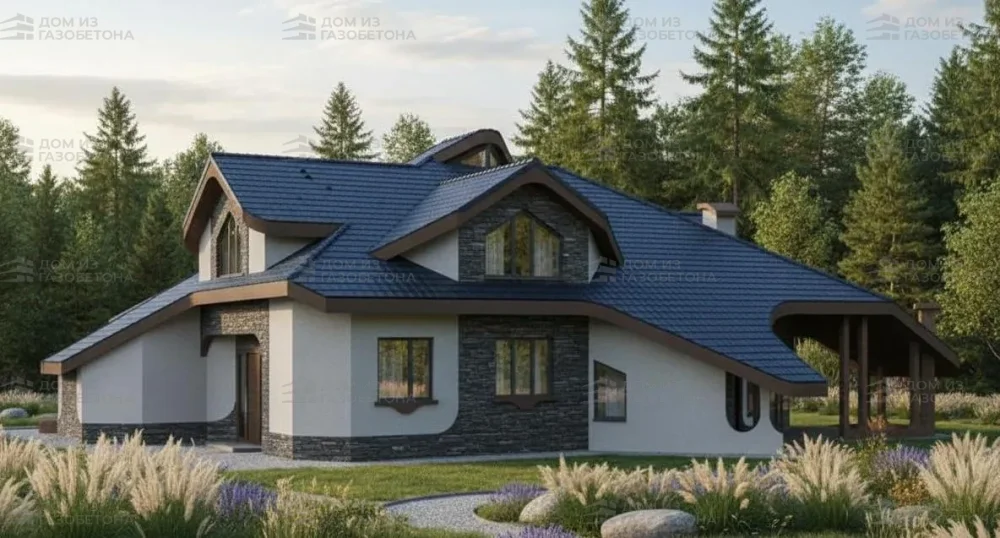 Проект Двухэтажный дом 22 на 18, 310 м2