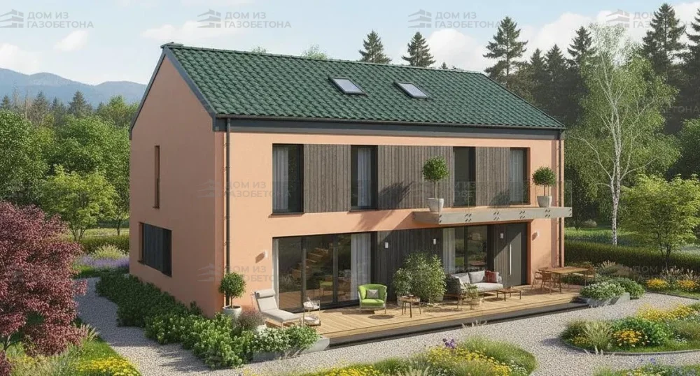 Проект Двухэтажный дом 15 на 9, 197 м2