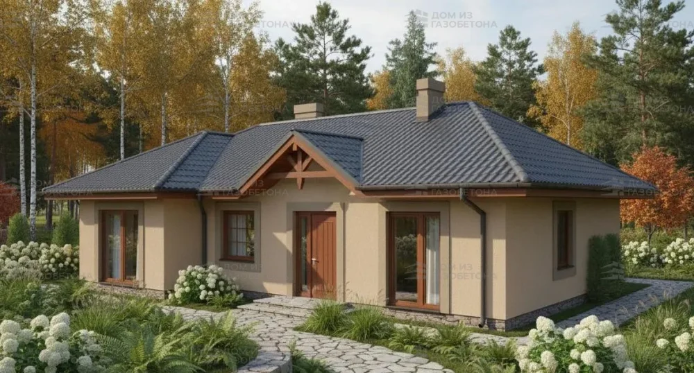 Проект Одноэтажный дом 14 на 12, 118 м2