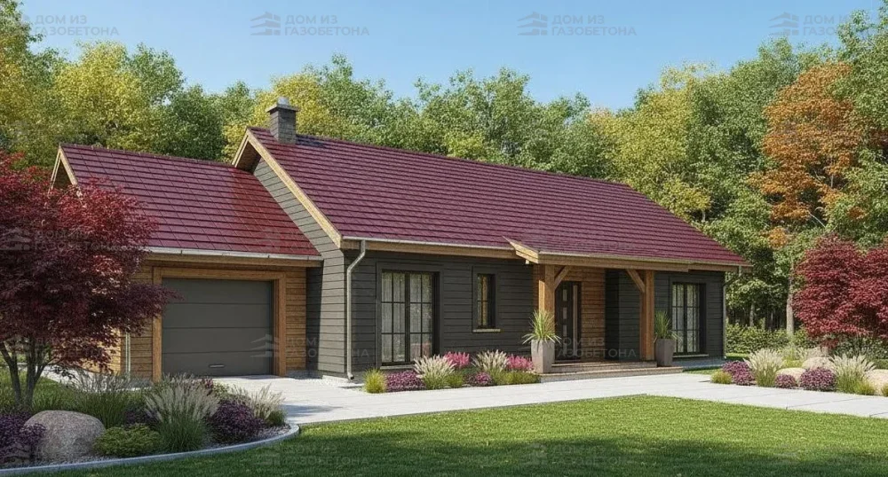 Проект Одноэтажный дом 17 на 12, 130 м2