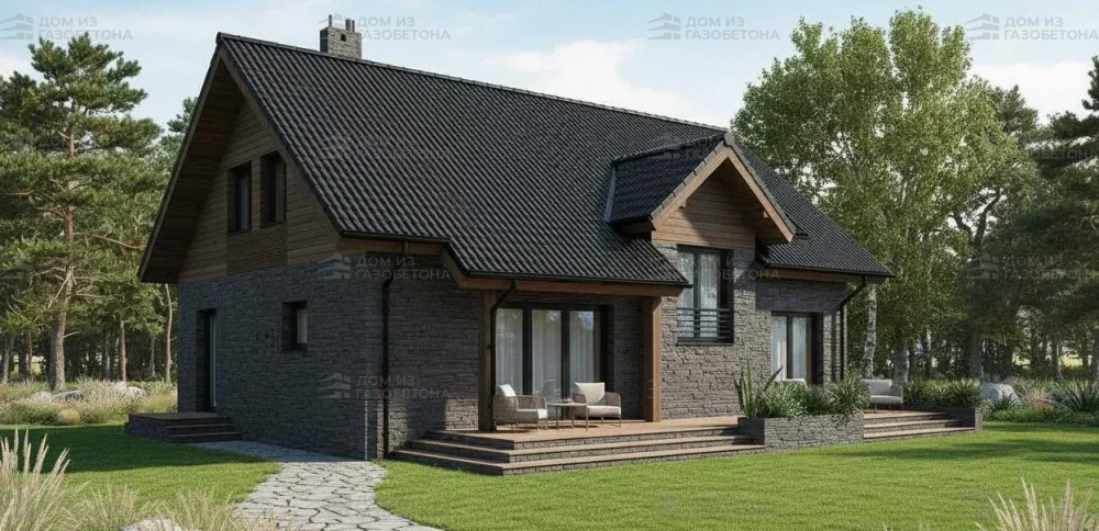 Проект Двухэтажный дом 13 на 10, 158 м2