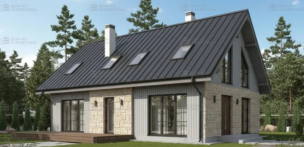 Проект Двухэтажный дом 13 на 9, 153 м2