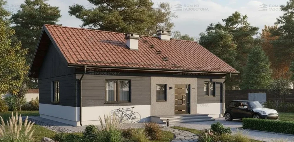 Проект Одноэтажный дом 12 на 8, 78 м2