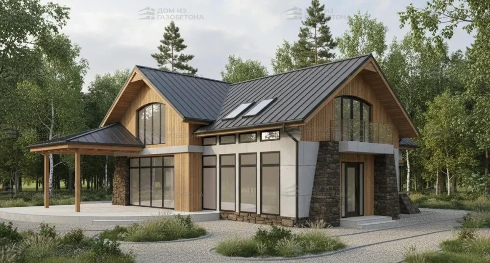 Проект Двухэтажный дом 14 на 15, 192 м2