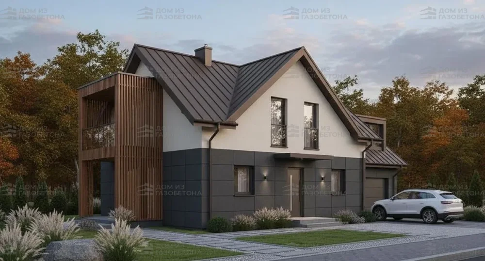 Проект Двухэтажный дом 15 на 11, 190 м2