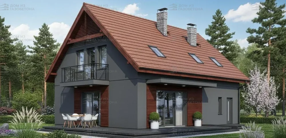 Проект Двухэтажный дом 12 на 10, 157 м2