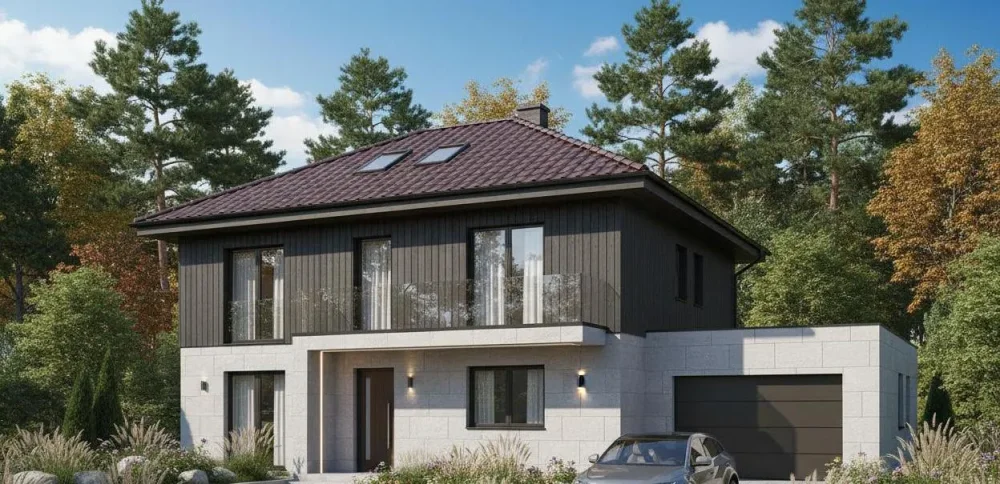 Проект Двухэтажный дом 12 на 15, 217 м2