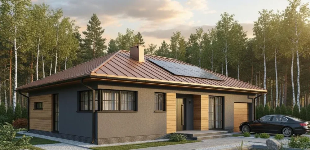 Проект Одноэтажный дом 13 на 12, 115 м2